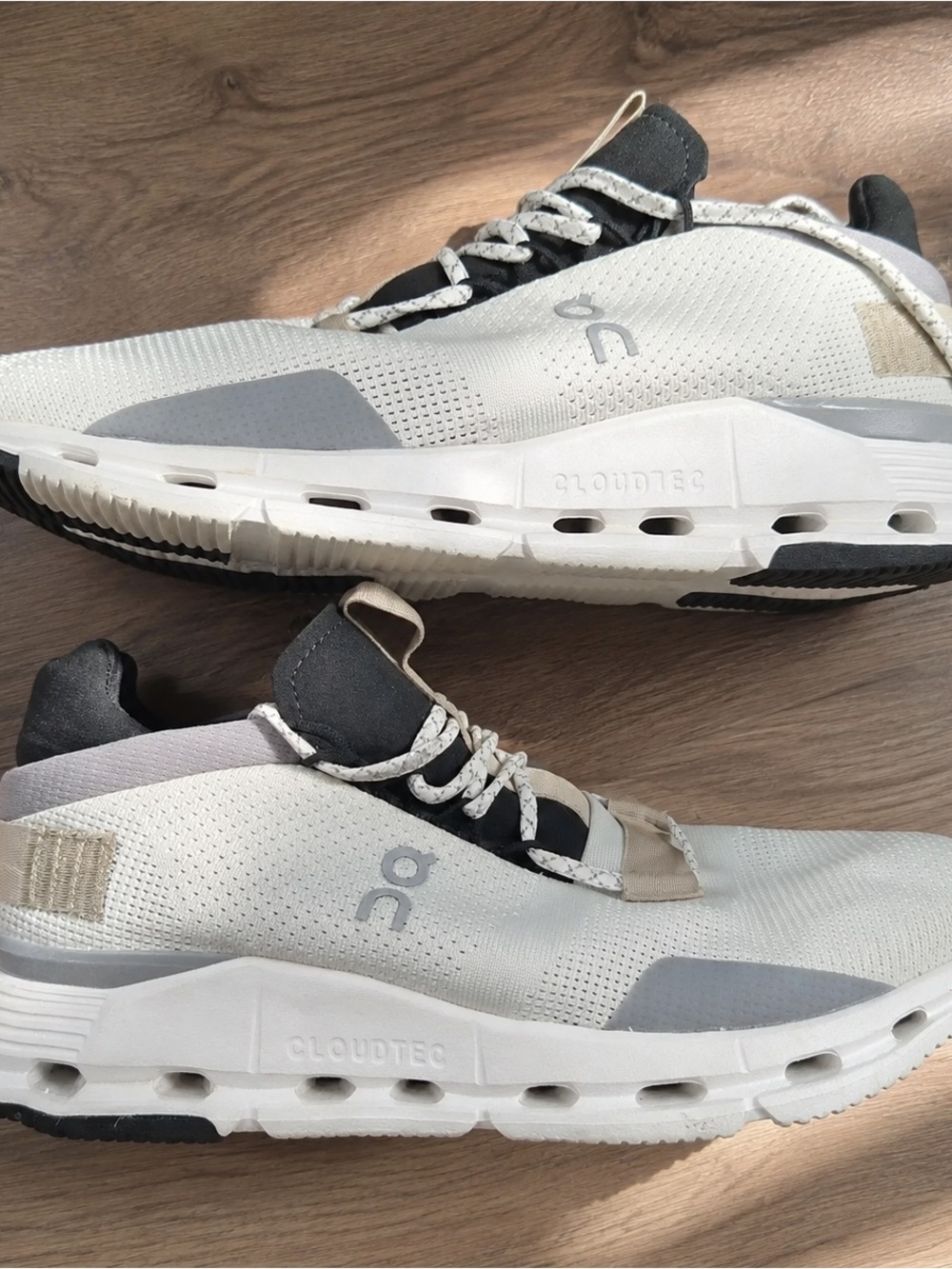 On Running Men's CloudTec Athletic Shoes - White, Gray, Black